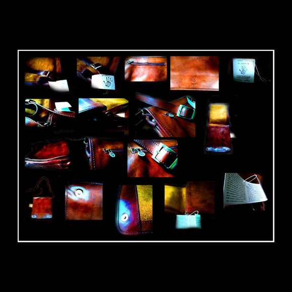 New Italian Leather Messenger Bag